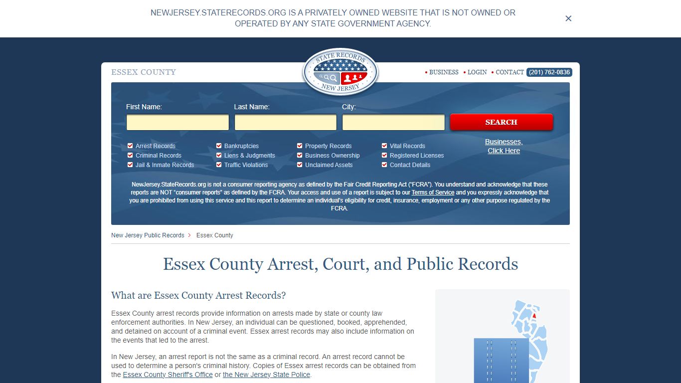 Essex County Arrest, Court, and Public Records